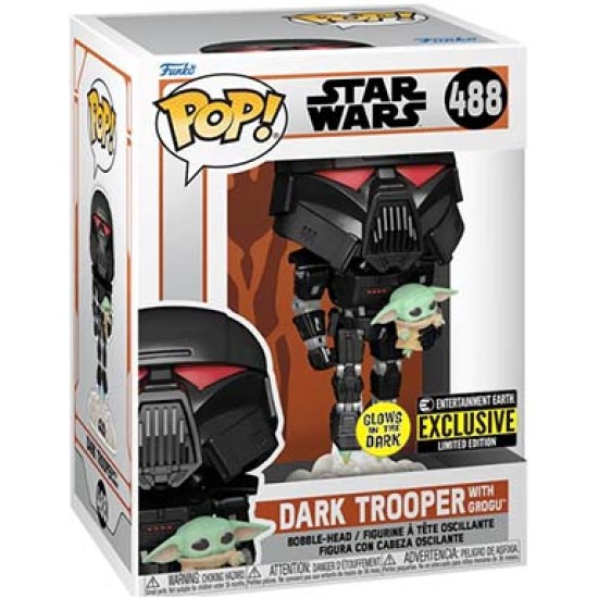 POP! : Star Wars Mandalorian Dark Trooper  BY FUNKO (488)